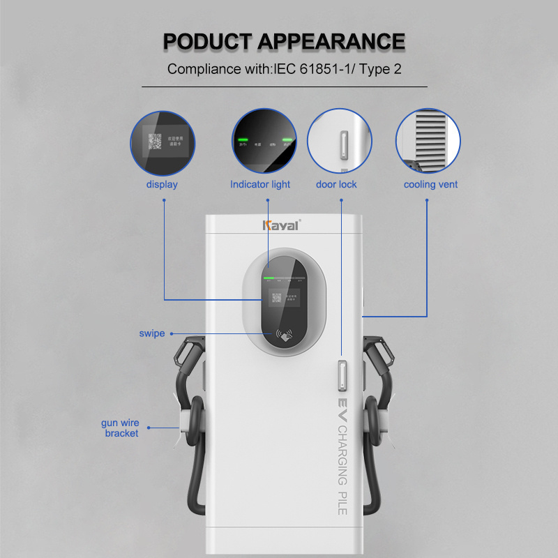 Electric Car Solar Double Gun dc Charging Pile ev Charging Station