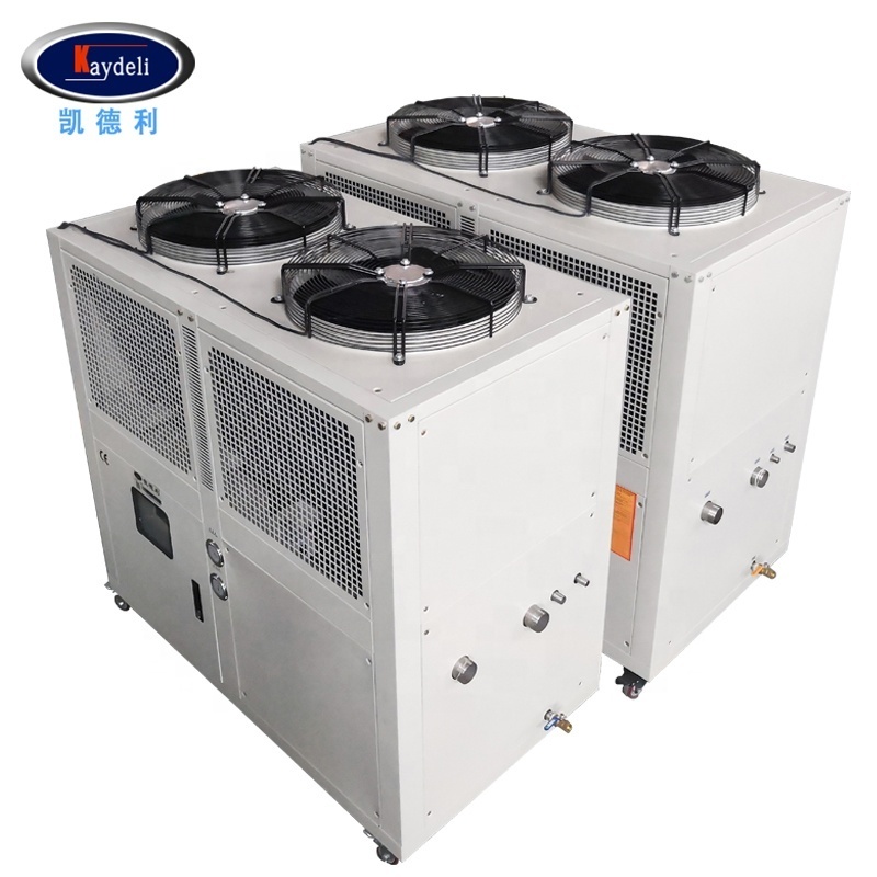 20 Ton Air Cooled Industrial Air Laparoscopic Tower 4 Way Copper Fitting Axial Flux Cooling System 100 Ton Water Cooled Chiller