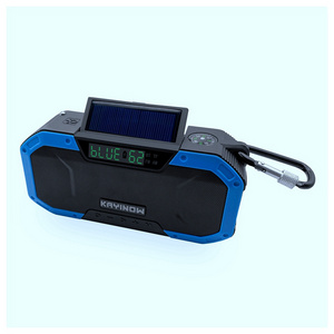 Solar radio multi Speakers Home And Outdoor waterproof Usb emergency Fm Radio With Hd Lcd Panel Custom Logo