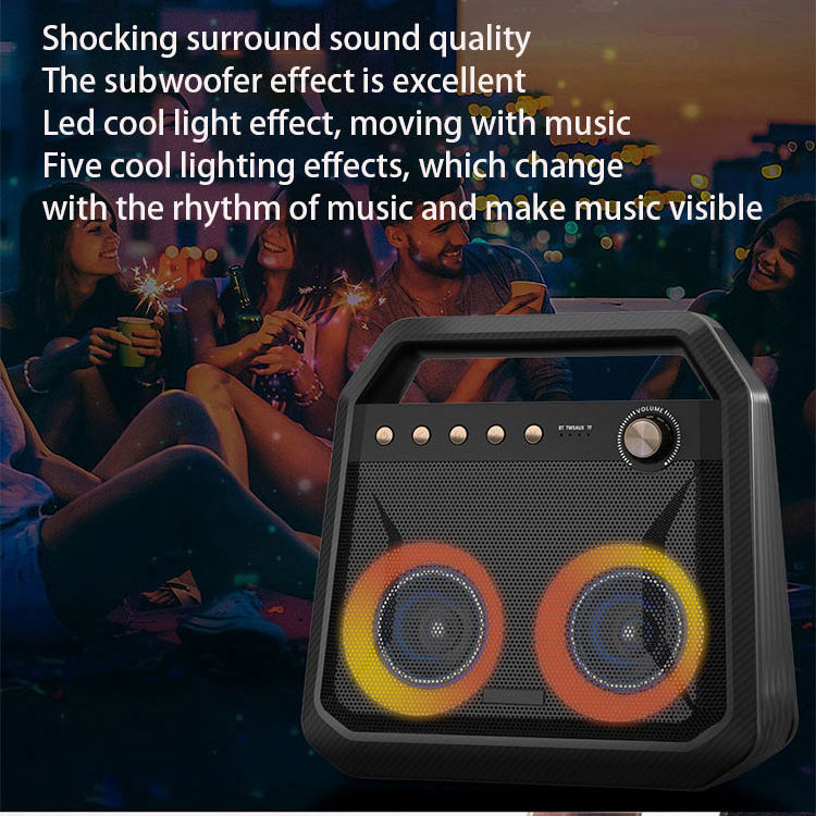 Support TWS BT AUX TF Outdoor speaker High quality   lamp powerful flash light 15 Inch Powered wireless Speaker