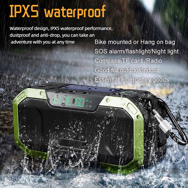 D580 Powerful Waterproof BT Speakers Two Way Sw  Digital am fm Radio As Christmas Gifts/Personal Gifts