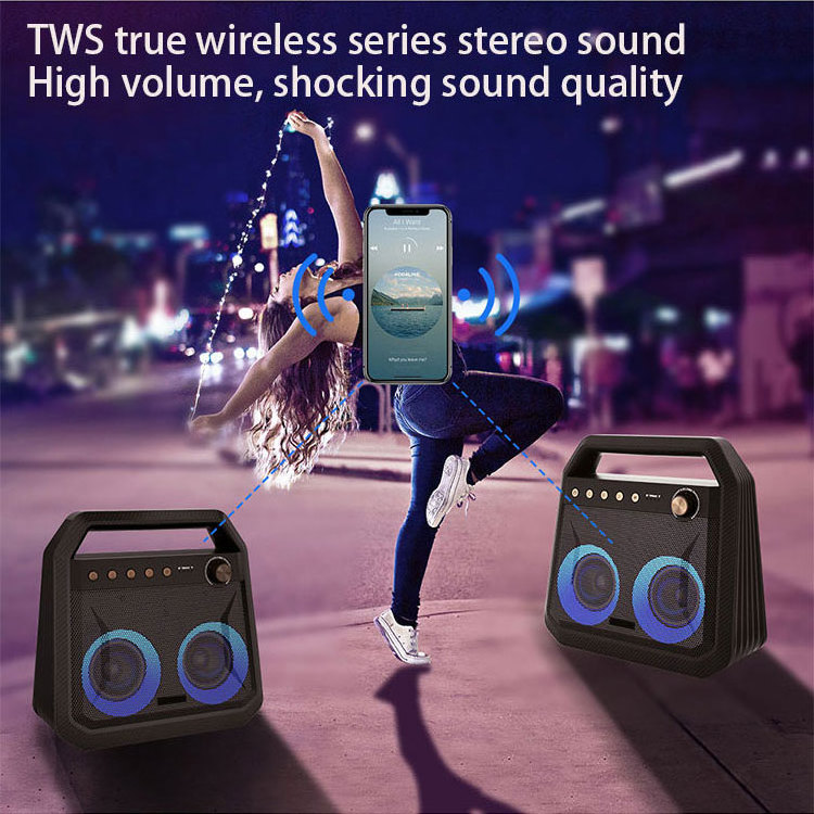 Support TWS BT AUX TF Outdoor speaker High quality   lamp powerful flash light 15 Inch Powered wireless Speaker