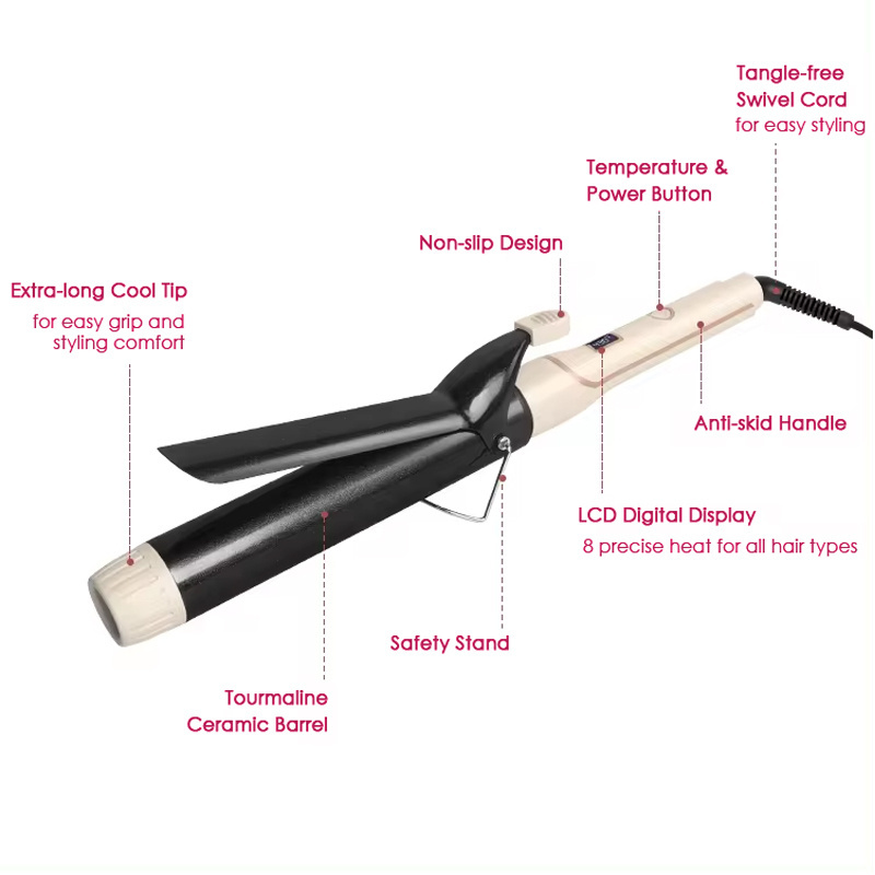 Professional 38mm 1.5 inch European Hair Equipment Curling Iron