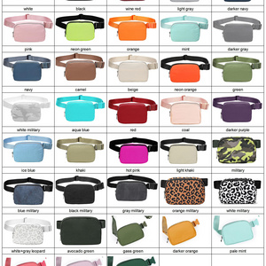 RTS 38 Colors 2024 Wholesale lulu Waterproof Women Belt Cross Body Waist Bag Belt Sports Running Waist Bag Nylon Fanny Pack