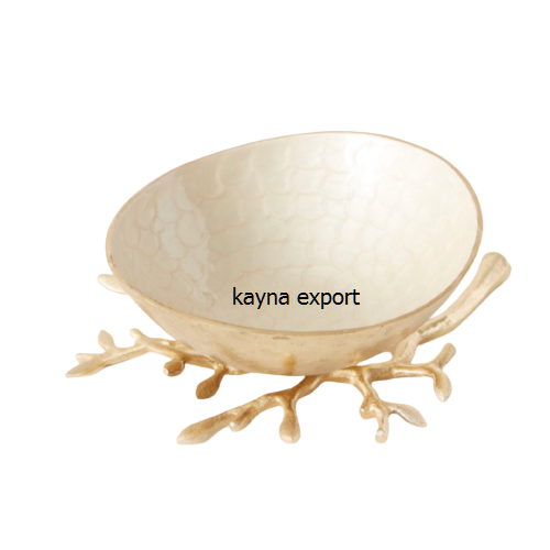 NEW COLLECTION LUXURY GOLD PLATTED CLUSTTER BOWL FOR SERVING METAL BOWL