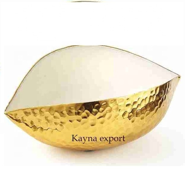 Luxury pineapple shape gold plated bowl for serving