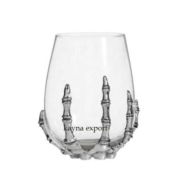 Decorative aluminum human hand sculpture votive latest design in metal votive new design glass votive with cheap prices