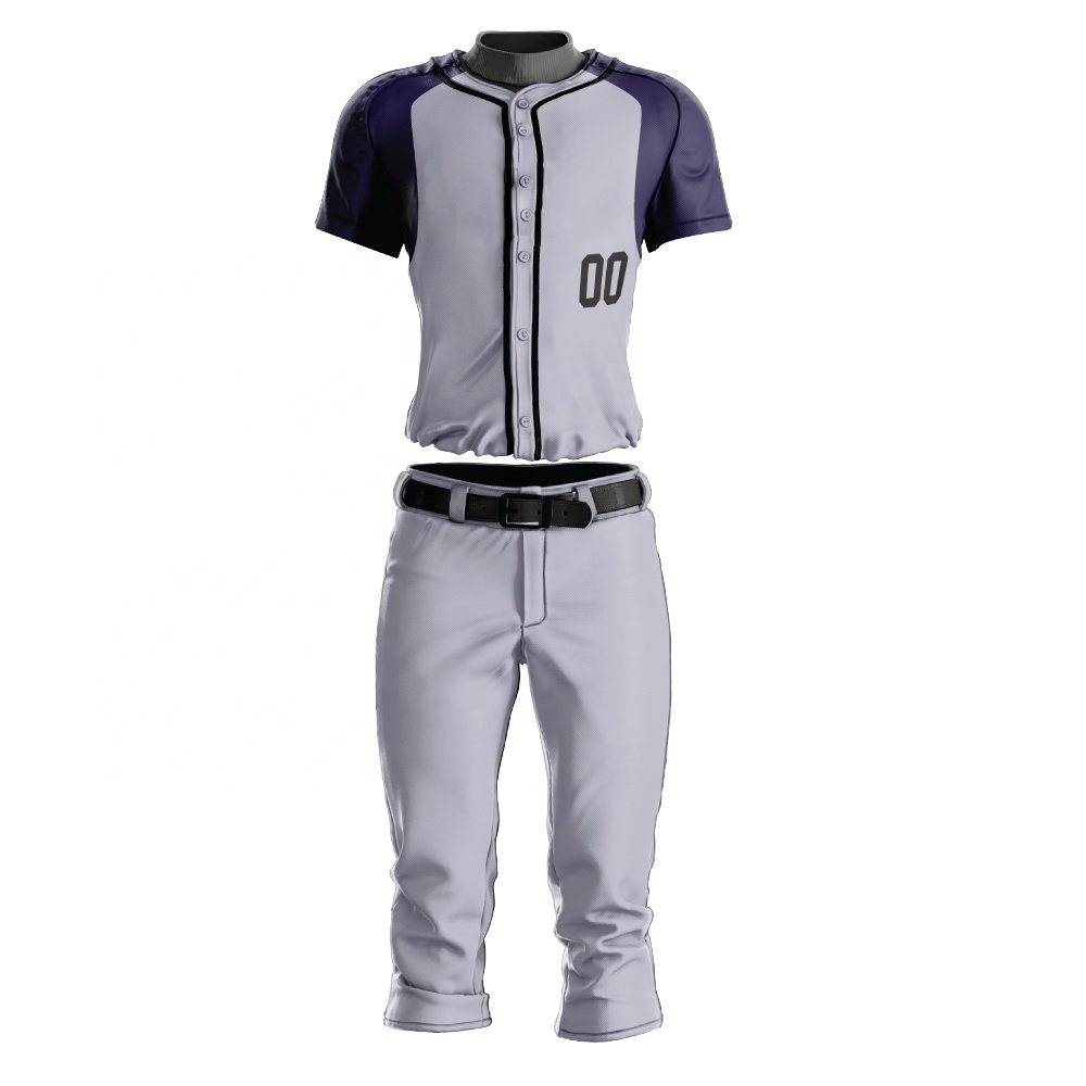 Custom OEM service Sublimated softball wear Pinstripe Vintage baseball jersey and pant uniform