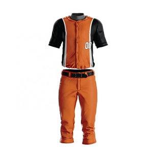 Custom OEM service Sublimated softball wear Pinstripe Vintage baseball jersey and pant uniform