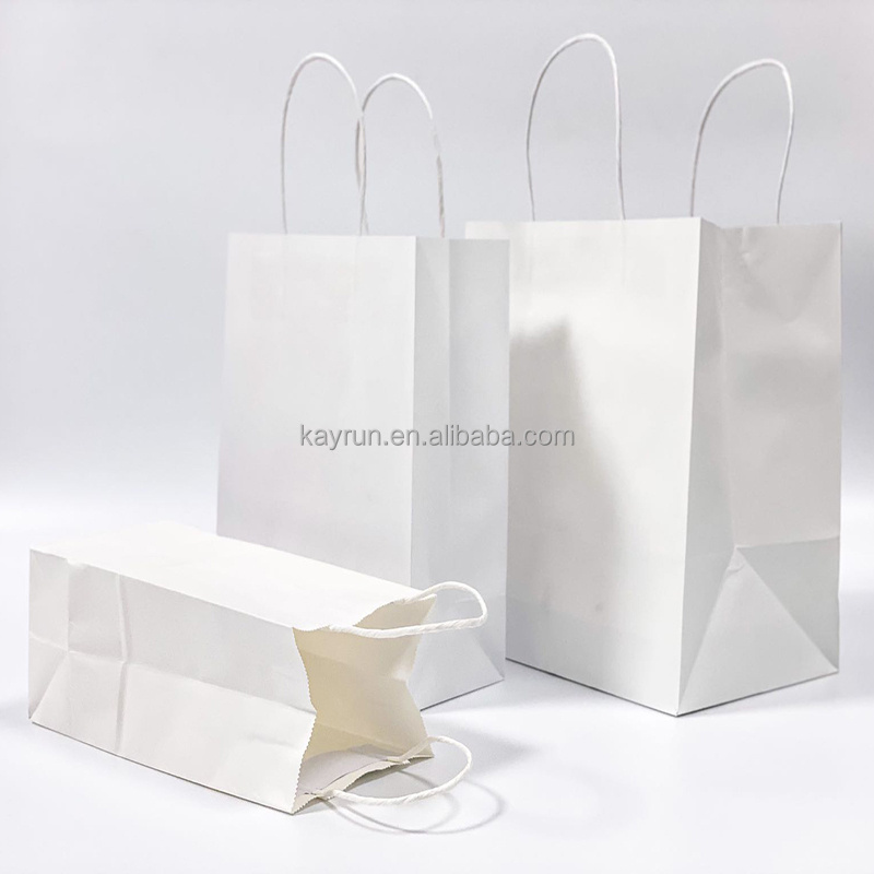 Custom greaseproof brown white candy popcorn flat paper bag waterproof bio degradable kraft paper bag