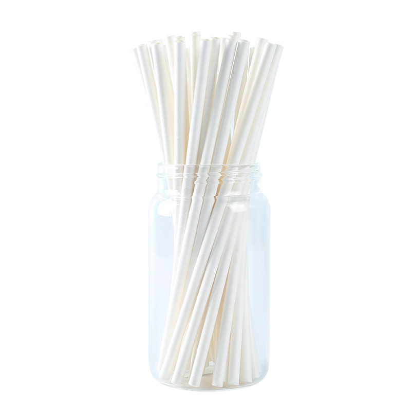 Manufacturer Disposable Biodegradable White paper straw Eco Friendly Bubble Tea Brown Kraft Paper Straws