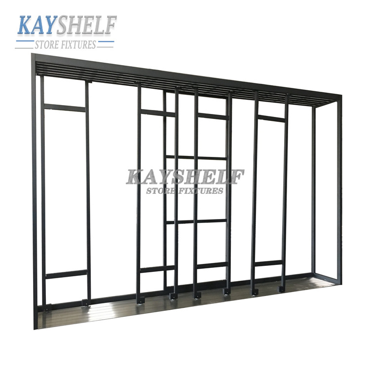 Adjustable ceramic floor marble granite stone tile sliding display racks for retail store