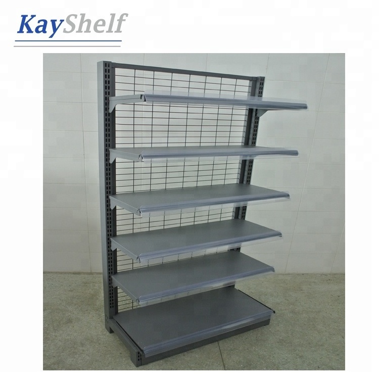 Competitive price gondola wire mesh grid backboard supermarket shelf