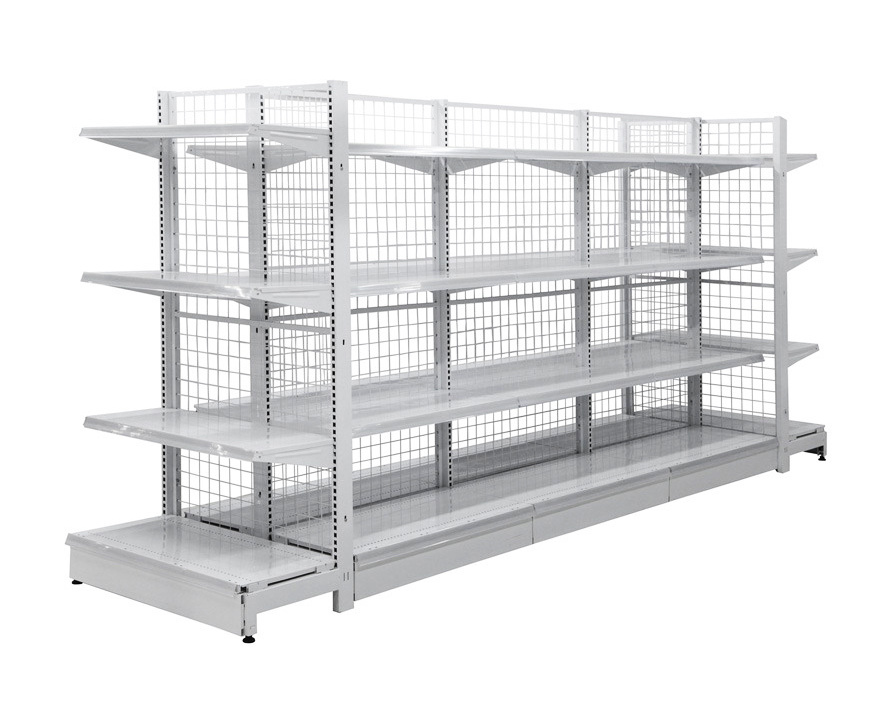 Widely used adjustable retail double sided gondola display pharmacy shelves