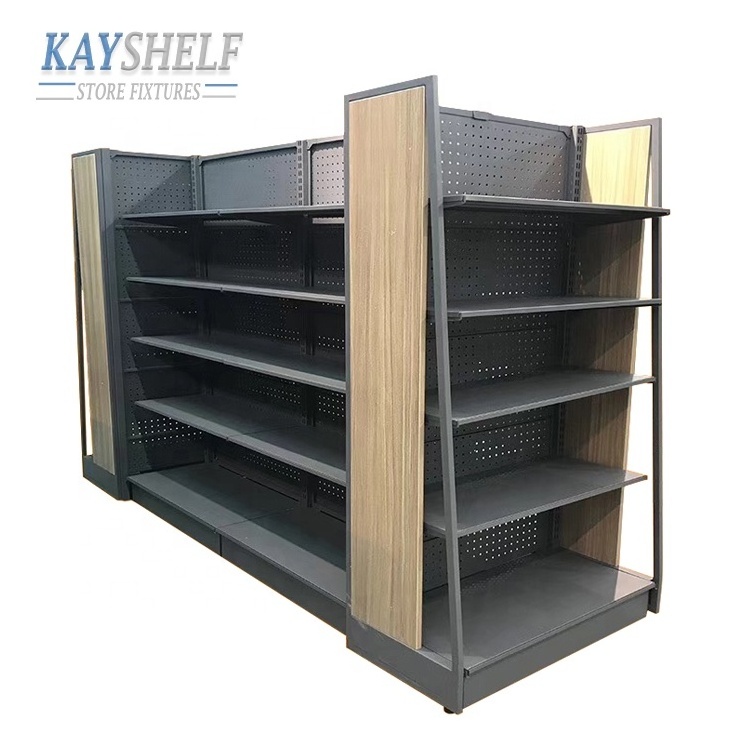 Convenience store mini shop retail gondola shelving racks supermarket commercial display shelf