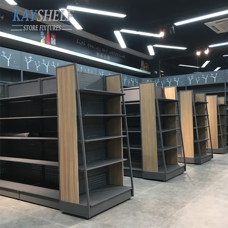 Convenience store mini shop retail gondola shelving racks supermarket commercial display shelf