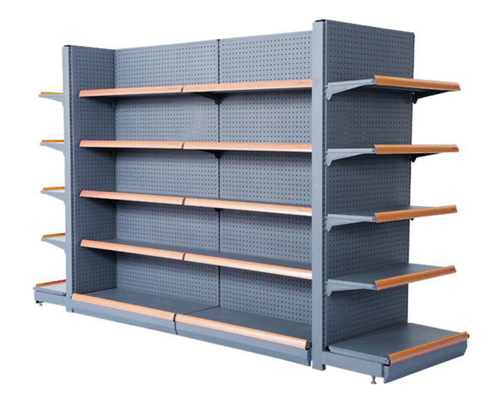 5 Layers Shopping Supermarket Shelving, Gondola Grocery Store Display Shelves