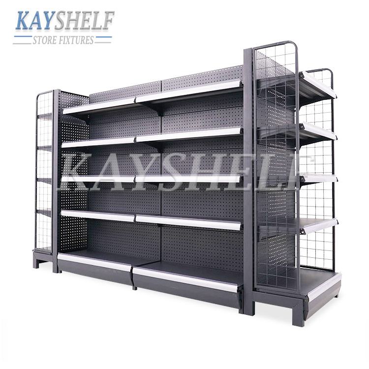 5 Layers Shopping Supermarket Shelving, Gondola Grocery Store Display Shelves