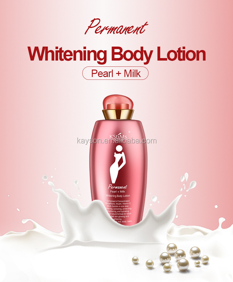 Best Korean Private Label Bleach Whitening Body Lotion for Glowing Black Skin