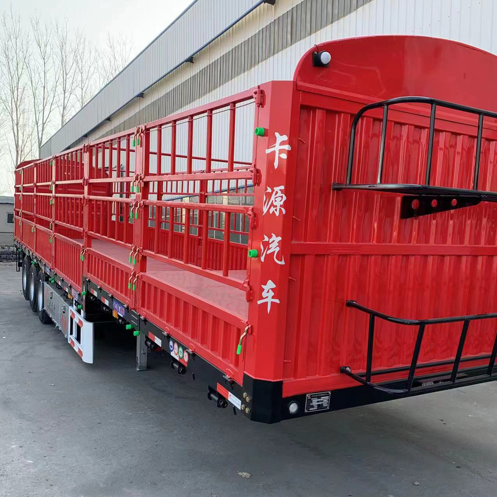 New fence semi truck trailer used for livestock transport truck trailer cattle carrier trailer for sale