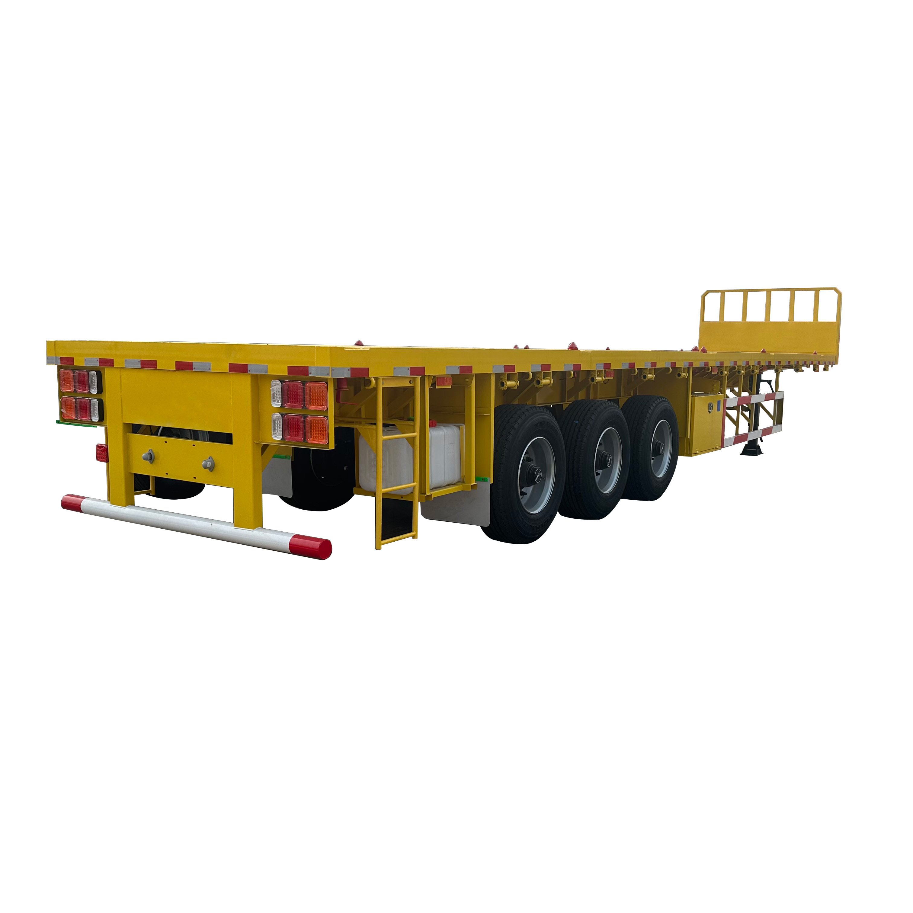 Transport Logistics Heavy Duty 3 Axis Flat Bed Semi Trailer 40Ft Flatbed Container Semi Truck Trailer