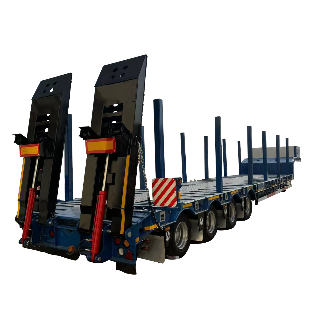 3 axis 4 axle 60 80 100 tons heavy duty gooseneck low loader low bed lowboy truck lowbed semi trailer