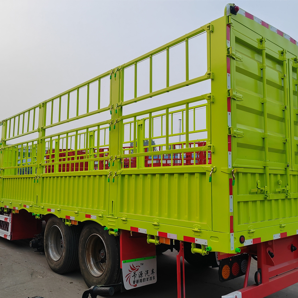 New fence semi truck trailer used for livestock transport truck trailer cattle carrier trailer for sale