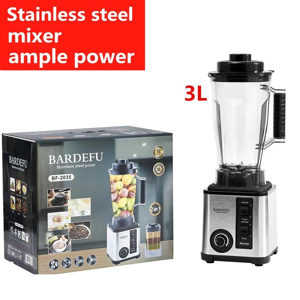 Stainless steel 2 in 1 Mixer Blender Automatic 3L Juicer blender Home Grinder