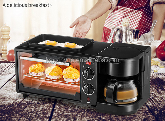 3 in 1 breakfast machine ( toaster oven, coffee machine, egg fried)