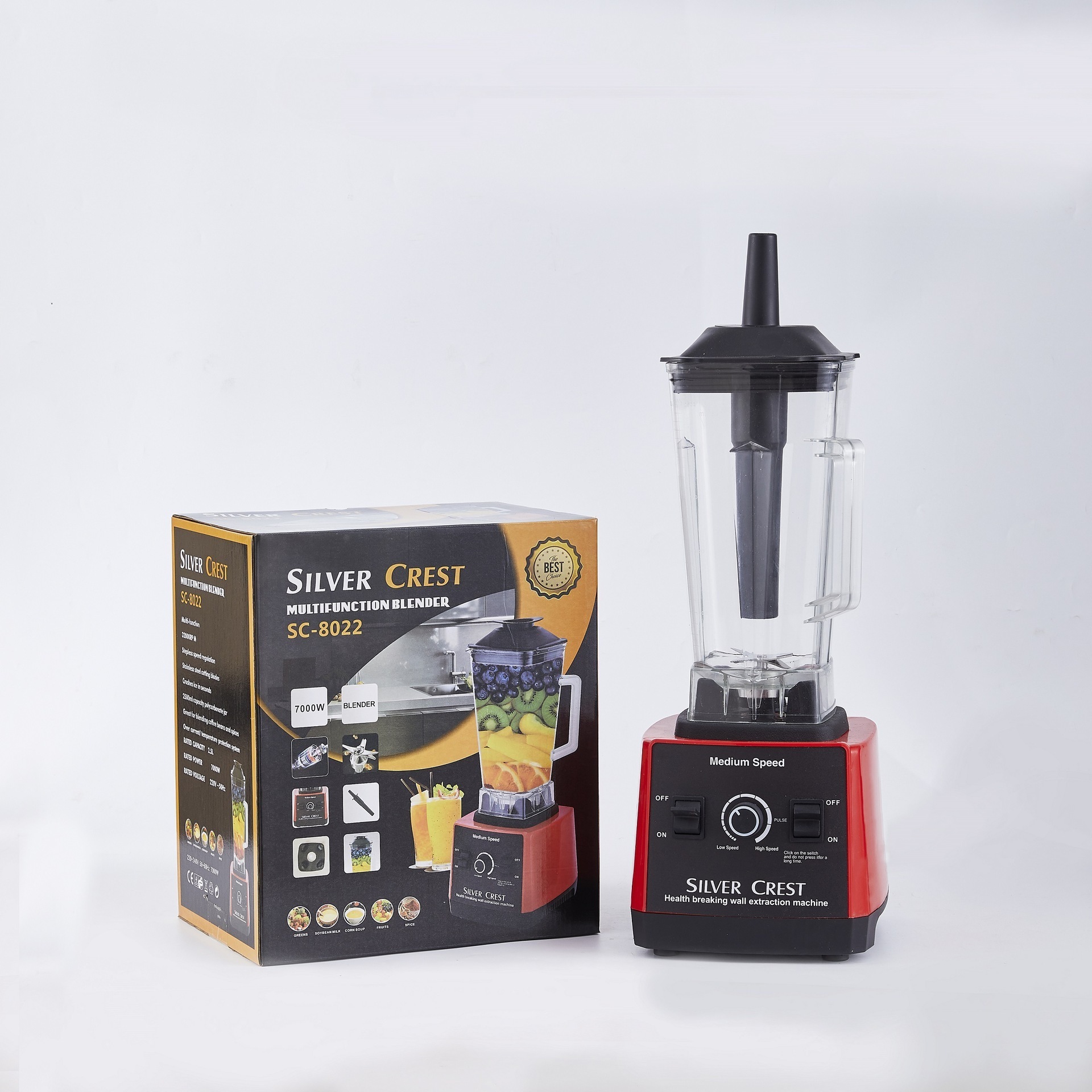 New Arrival Big Power Sliver Crest Portable 7000w Juicer 2 in 1 blender Juicer Grinder