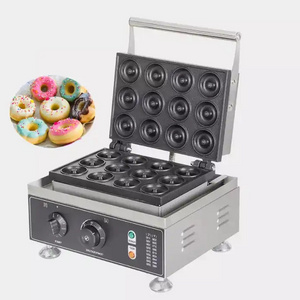 Family Use Donut Non-stick Plates 12 Doughnuts Mini Donut Maker Machine