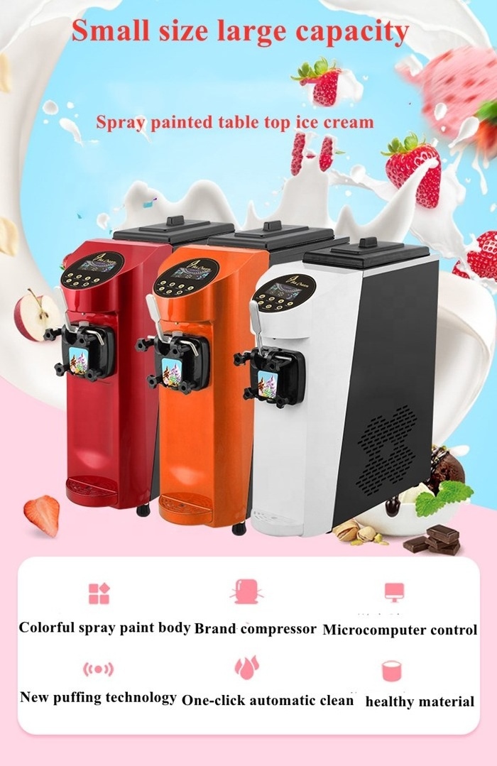 Commercial Soft Ice Cream Machine For Ice Cream Used For Dessert Shop Single Head Ice Cream Machine