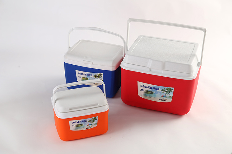 Three-Piece 5L13L 26L Plastic Camping Cooler Portable Ice Chest Chilly Bin Cooler Box