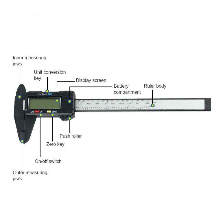 Wholesale  High Precision 150mm dial caliper  High Quality insize vernier-calip digital vernier calipers  measuring tools