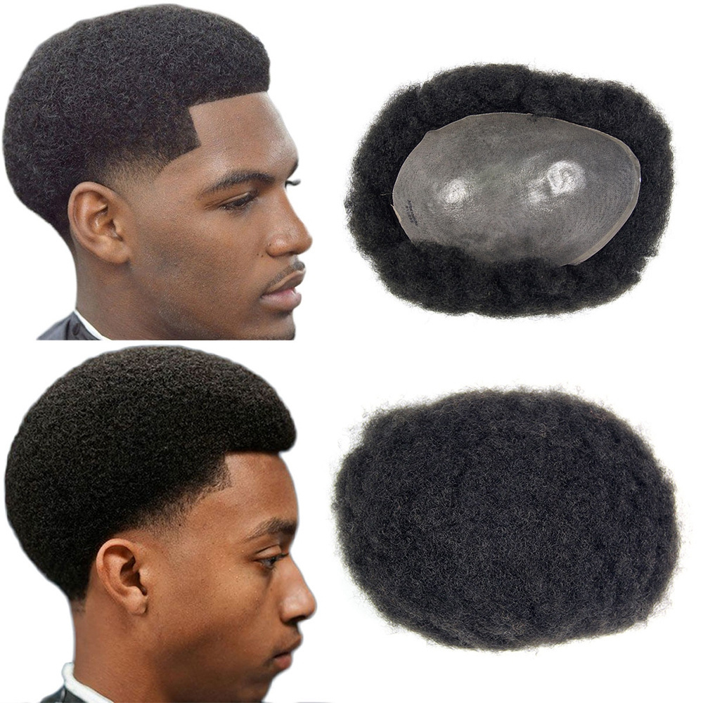 Kbeth New Arrival 8*10 size human hair wigs for men full lace men natural hair wig black man afro toupee Wholesale