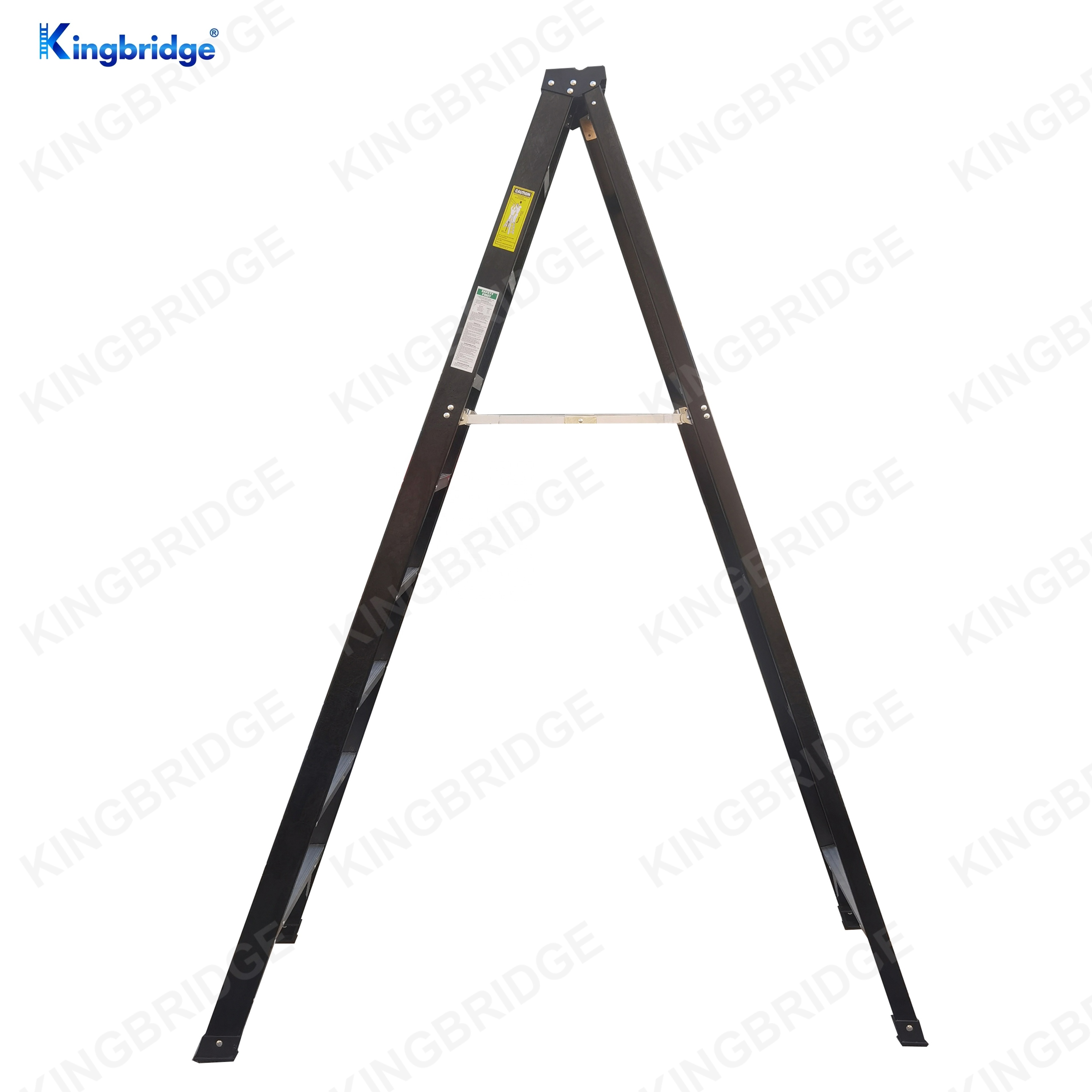 Kingbridge Industrial Single Side Fiberglass insulated 9 Steps Ladder shelf Black Color