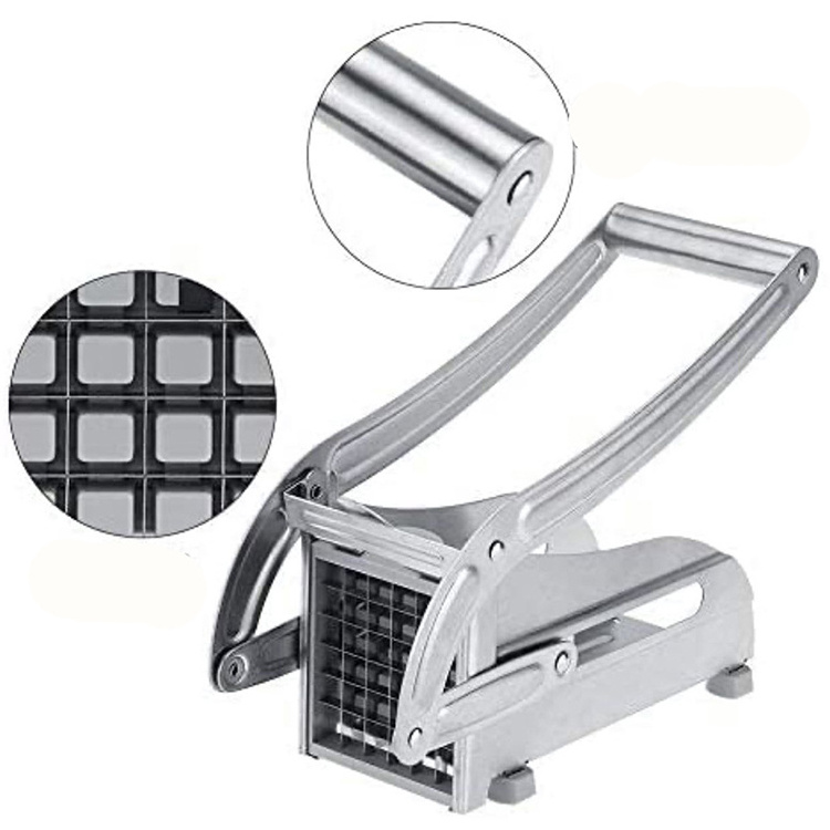 K & B Kitchen Multi Functional Manual French Fries Cutter Stainless Steel Vegetable Potato Cutter