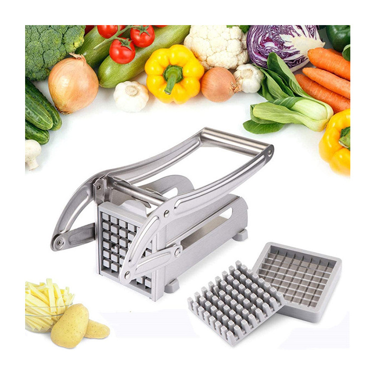 K & B Kitchen Multi Functional Manual French Fries Cutter Stainless Steel Vegetable Potato Cutter