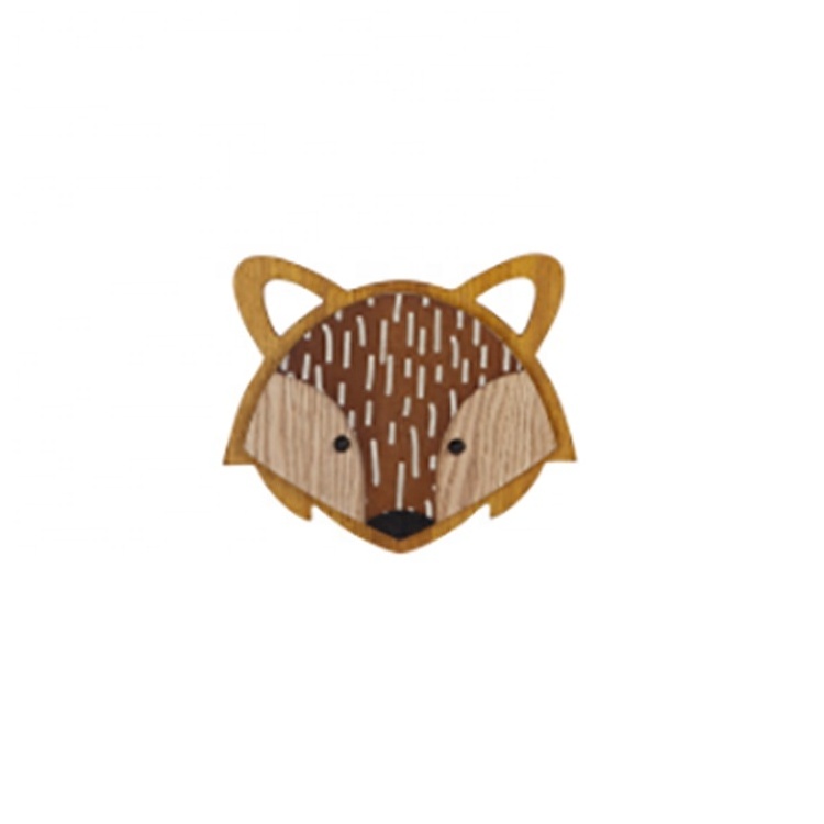 K&B wholesale decorative bear fox animal mdf wood wall panels interior wall decor