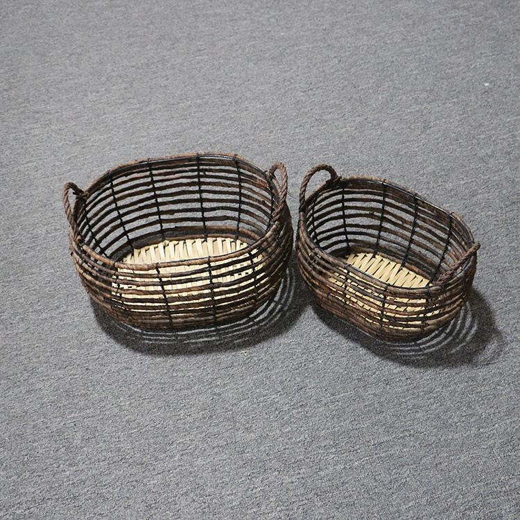 K&B hot sale Wholesale Eco-friendly handmade cane willow wicker kids rattan storage basket baskets with handle