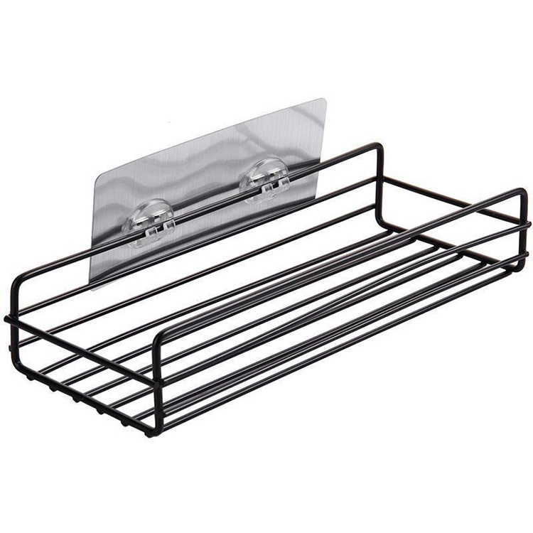 K&B Drill-Free Wall Mounted Corner Shelf Removable Multifunctional Metal Bathroom Holder Iron Storage Rack Organizer