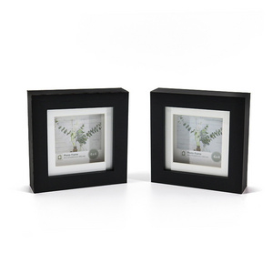 K&B wholesale 4*4 5x7 12x12 family love black wood photo picture frame shadow box frames bulk