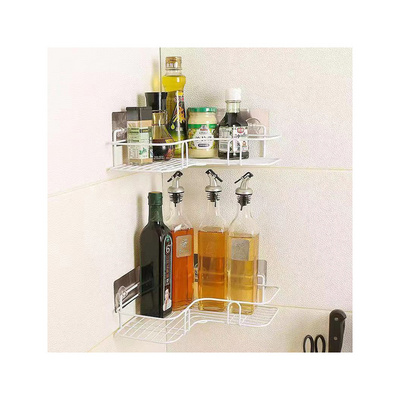 K&B Bathroom Shower Rack Wall Mounting Corner Metal Wire Storage Organizer Shelf for Bathroom