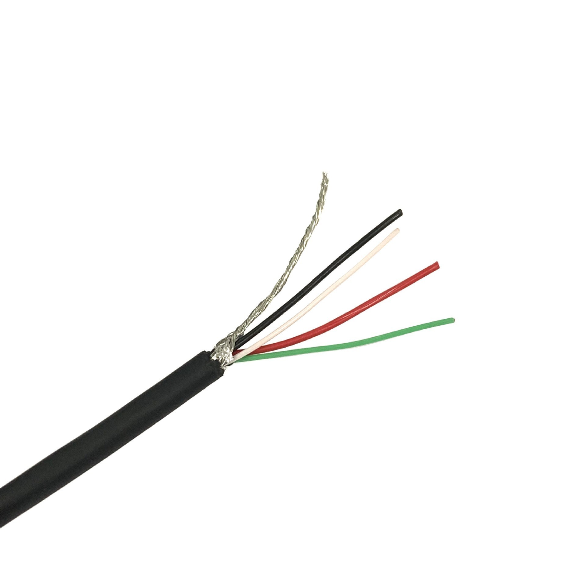 High speed VW-1 UL2725 USB 2.0 rated shielded 1 pair twisted 28AWG+24AWG drain wire data charge cable wire roll