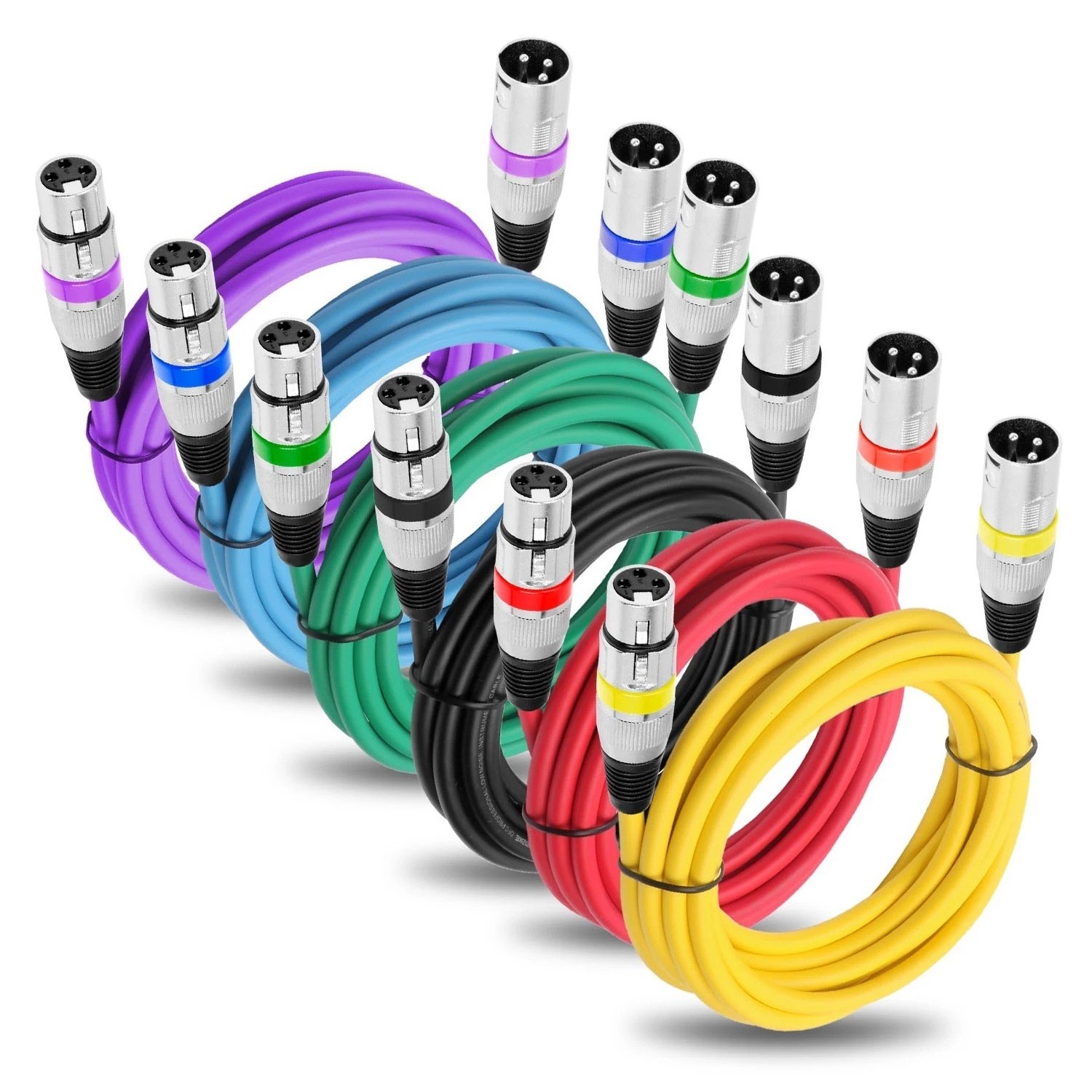 High Quality Colorful oem odm XLR cables male to female 3 Pin Audio Cable for Speaker Microphone Balanced