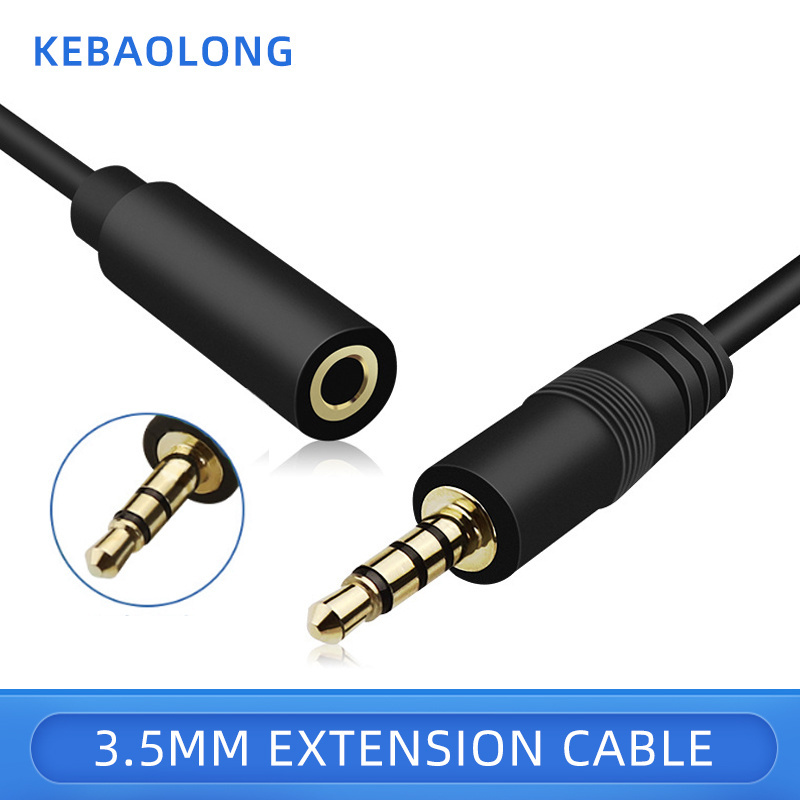 Ready to Ship 3.5mm male-to-female audio cable AUX-to-recording audio speaker charging cable 3.5mm to 3.5mm connecting cable.