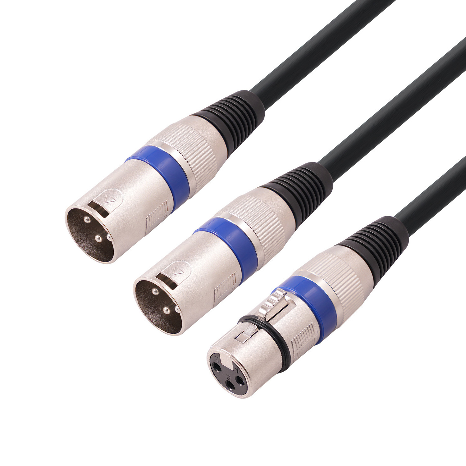 Customization 3Pin XLR Splitter Cable Female to Dual Patch Y Cable Balanced Microphone Splitter Cord Audio Adaptor