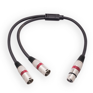 Customization 3Pin XLR Splitter Cable Female to Dual Patch Y Cable Balanced Microphone Splitter Cord Audio Adaptor