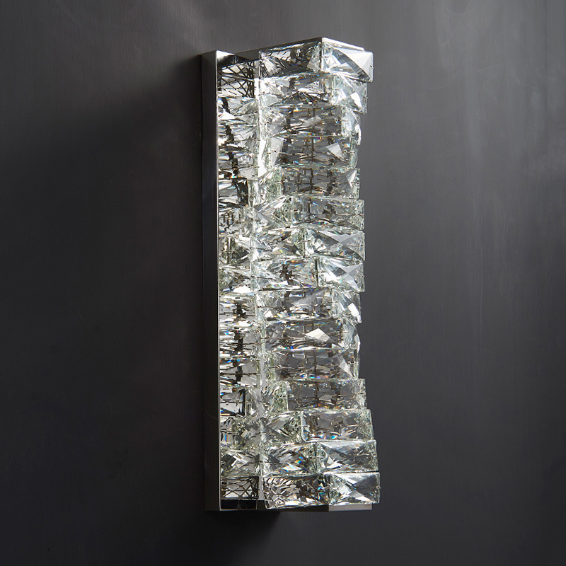 Luxury Crystal Wall Sconce Modern Bedside Wall Lamps  for Bedroom Living Room Dining Room Hotel