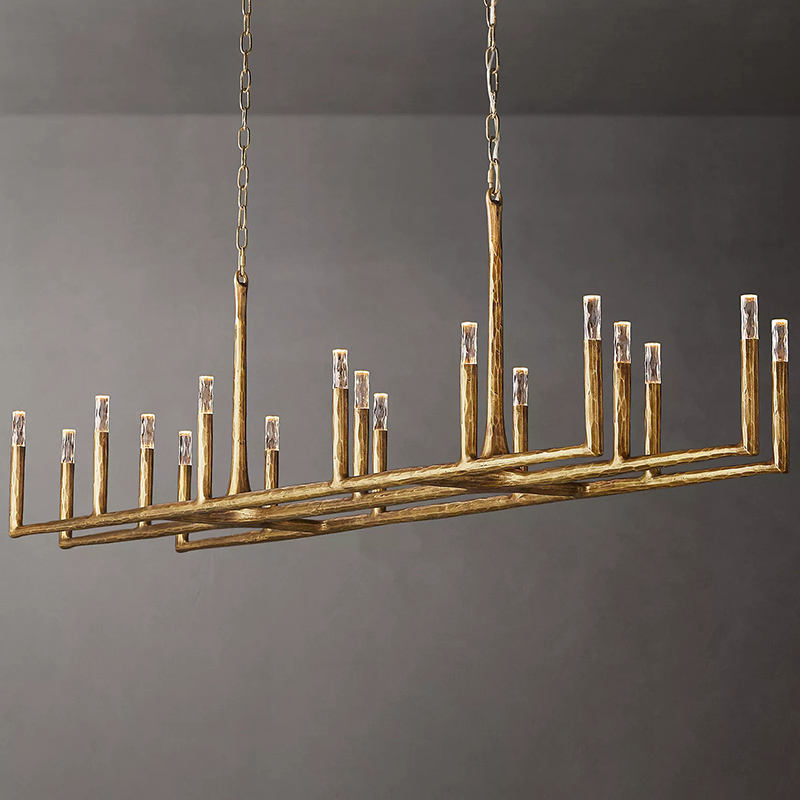 Indoor Modern Chandelier Hanging Light Brass Restoration Chandelier Lighting For Dinning Room